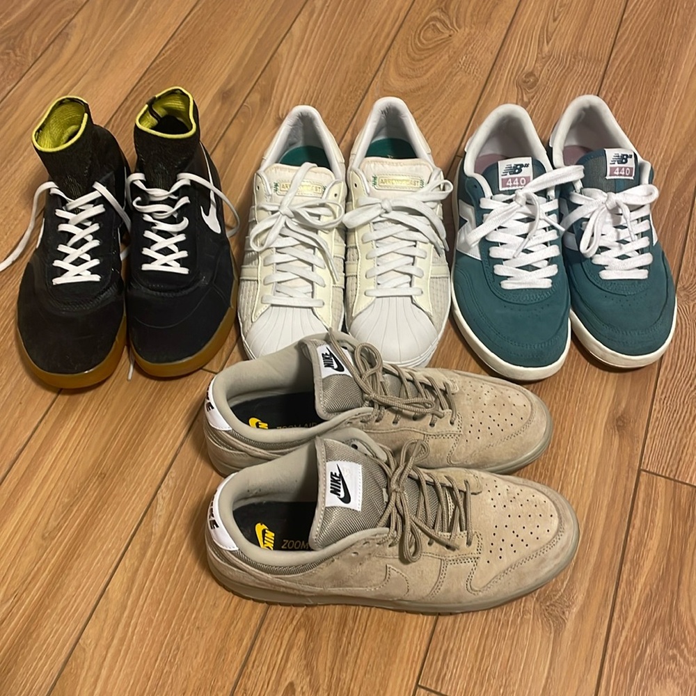 LOT OF 4 PAIRS OF GREAT SKATE SHOES FOR SUMMER!
